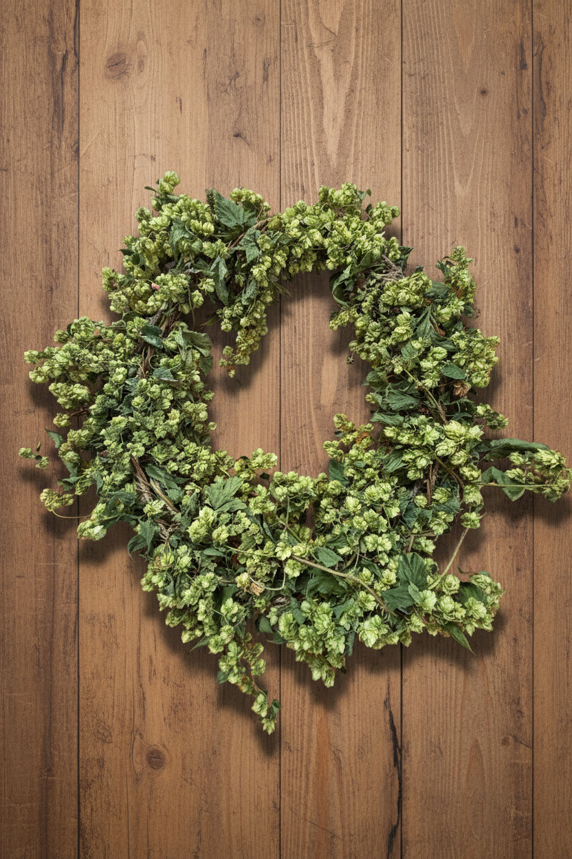 Dried Hop Wreath – Preserved for Wedding & Fall Decor - Hops Flower