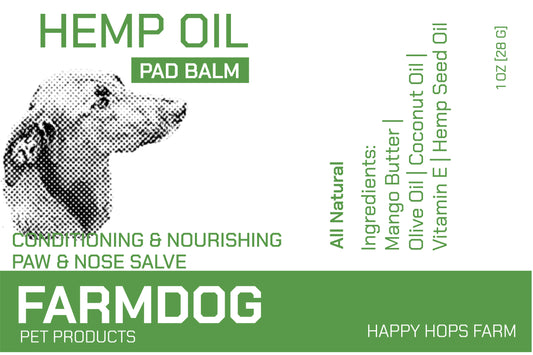 All-Natural Hemp Dog Balm Stick – Moisturizing & Healing Balm for Dry, Cracked Paws & Noses – 2 oz Twist-Up Tube